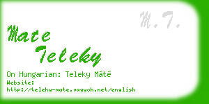 mate teleky business card